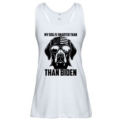 My Golden Retriever Dog Is Smarter Than Your President Biden Ladies Essential Flowy Tank