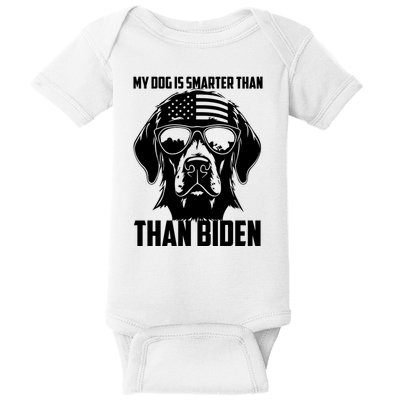 My Golden Retriever Dog Is Smarter Than Your President Biden Baby Bodysuit