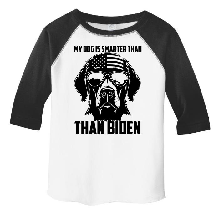 My Golden Retriever Dog Is Smarter Than Your President Biden Toddler Fine Jersey T-Shirt