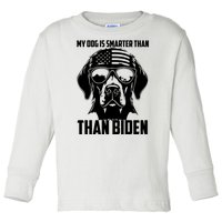 My Golden Retriever Dog Is Smarter Than Your President Biden Toddler Long Sleeve Shirt