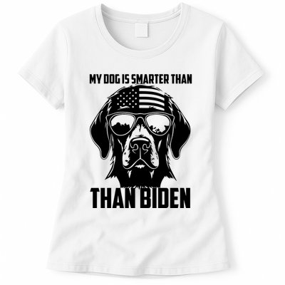 My Golden Retriever Dog Is Smarter Than Your President Biden Womens T-Shirt