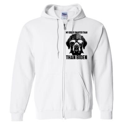 My Golden Retriever Dog Is Smarter Than Your President Biden Full Zip Hoodie