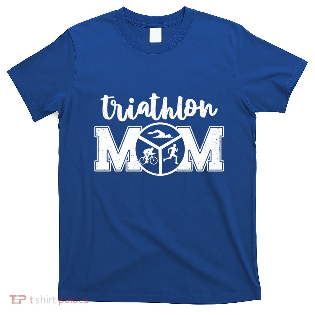 Mom Graphic Run Bike Swim Triathlon Triathlete Sports Cool Gift T-Shirt