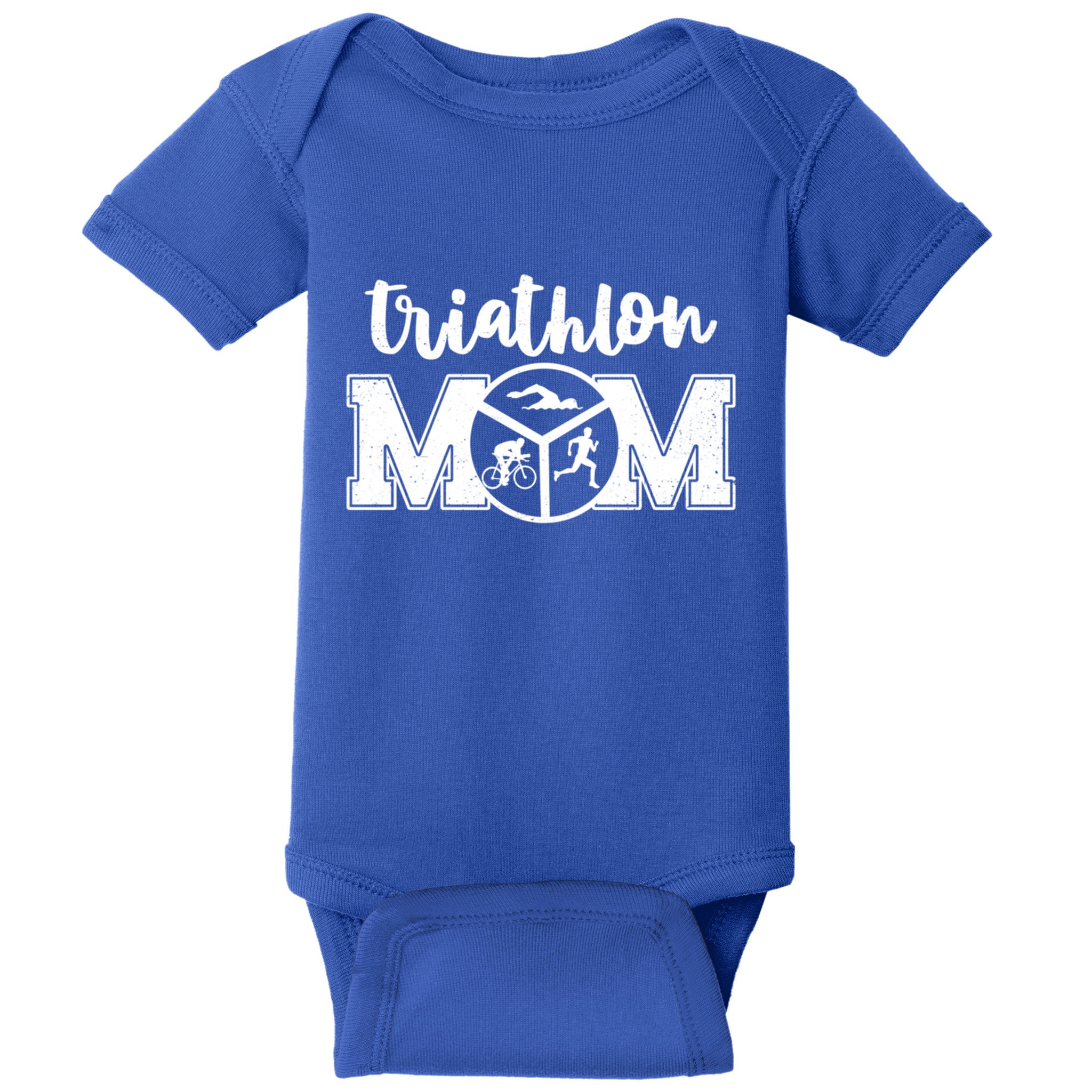 Mom Graphic Run Bike Swim Triathlon Triathlete Sports Cool Gift Baby Bodysuit
