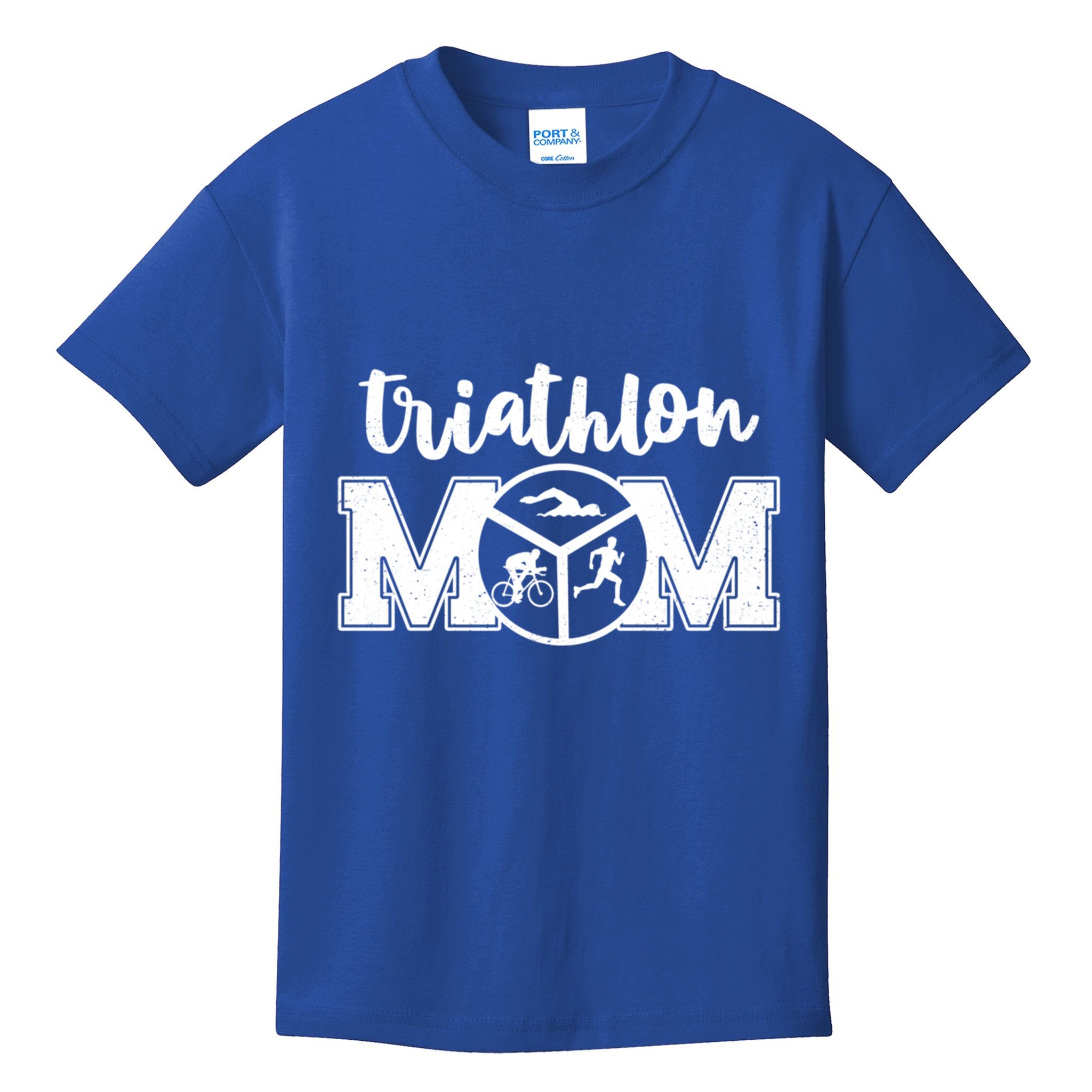 Mom Graphic Run Bike Swim Triathlon Triathlete Sports Cool Gift Kids T-Shirt