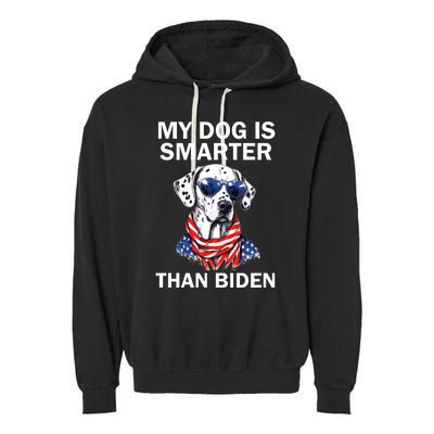 My Golden Retriever Dog Is Smarter Than Your President Biden Garment-Dyed Fleece Hoodie