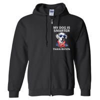 My Golden Retriever Dog Is Smarter Than Your President Biden Full Zip Hoodie