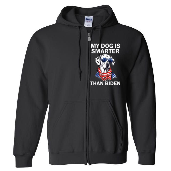 My Golden Retriever Dog Is Smarter Than Your President Biden Full Zip Hoodie