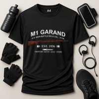 M1 Garand Rifle Gun Wwii Watch Your Thumb Est 1936 Graphic Cooling Performance Crew T-Shirt