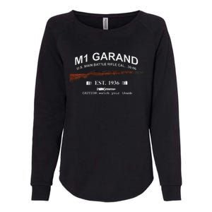 M1 Garand Rifle Gun Wwii Watch Your Thumb Est 1936 Graphic Womens California Wash Sweatshirt