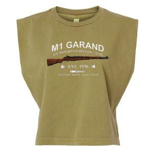 M1 Garand Rifle Gun Wwii Watch Your Thumb Est 1936 Graphic Garment-Dyed Women's Muscle Tee