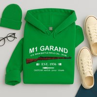 M1 Garand Rifle Gun Wwii Watch Your Thumb Est 1936 Graphic Hoodie