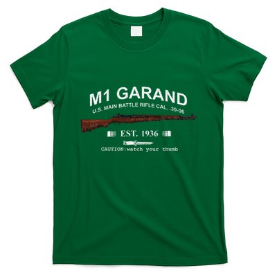 M1 Garand Rifle Gun Wwii Watch Your Thumb Est 1936 Graphic T-Shirt