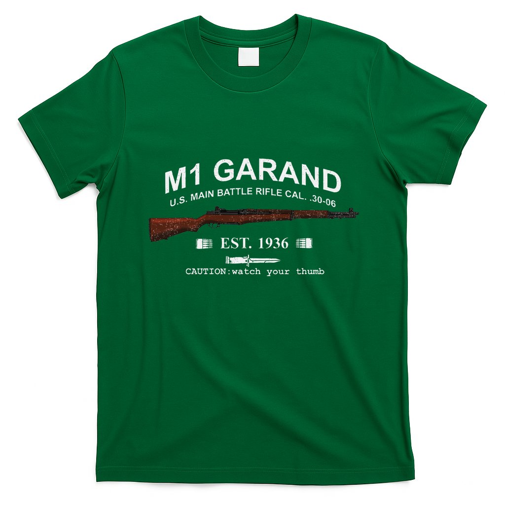 M1 Garand Rifle Gun Wwii Watch Your Thumb Est 1936 Graphic T-Shirt
