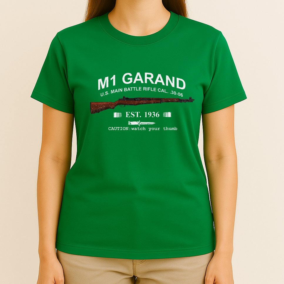 M1 Garand Rifle Gun Wwii Watch Your Thumb Est 1936 Graphic T-Shirt