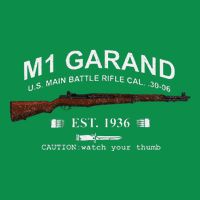 M1 Garand Rifle Gun Wwii Watch Your Thumb Est 1936 Graphic T-Shirt