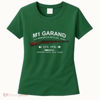 M1 Garand Rifle Gun Wwii Watch Your Thumb Est 1936 Graphic Womens T-Shirt