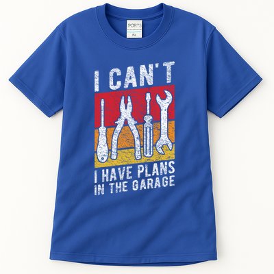 Mechanic Gift Retro Style I Cant I Have Plans In The Garage Cute Gift Tall T-Shirt