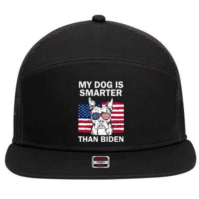 My Golden Retriever Dog Is Smarter Than Your President Biden 7 Panel Mesh Trucker Snapback Hat