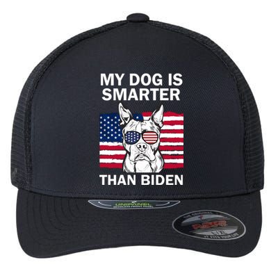 My Golden Retriever Dog Is Smarter Than Your President Biden Flexfit Unipanel Trucker Cap