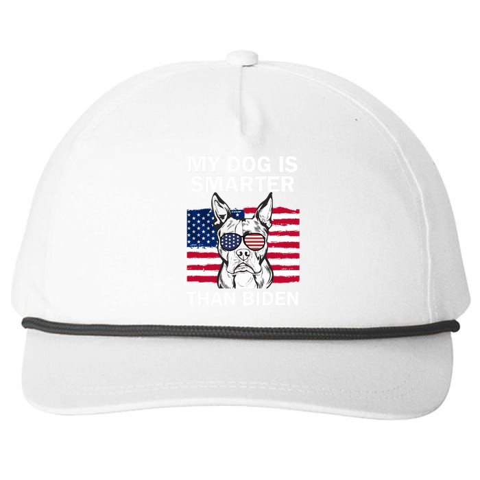 My Golden Retriever Dog Is Smarter Than Your President Biden Snapback Five-Panel Rope Hat