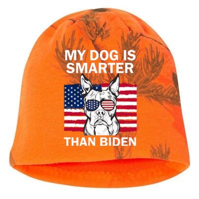 My Golden Retriever Dog Is Smarter Than Your President Biden Kati - Camo Knit Beanie