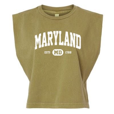 Maryland Gift Retro Vintage Maryland Gift Funny Gift Garment-Dyed Women's Muscle Tee