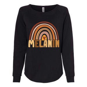 Melanin Gift Rainbow Heart Black Pride Gift Womens California Wash Sweatshirt