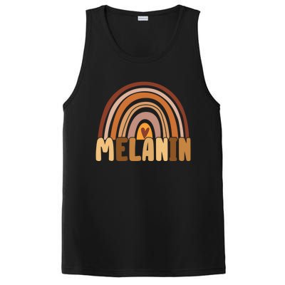 Melanin Gift Rainbow Heart Black Pride Gift PosiCharge Competitor Tank