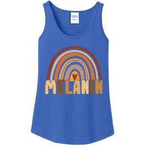 Melanin Gift Rainbow Heart Black Pride Gift Ladies Essential Tank