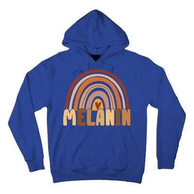 Melanin Gift Rainbow Heart Black Pride Gift Tall Hoodie