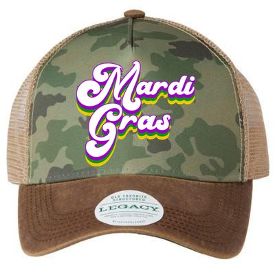 Mardi Gras Retro Festive Celebration Legacy Tie Dye Trucker Hat