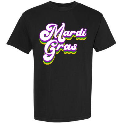 Mardi Gras Retro Festive Celebration Garment-Dyed Heavyweight T-Shirt