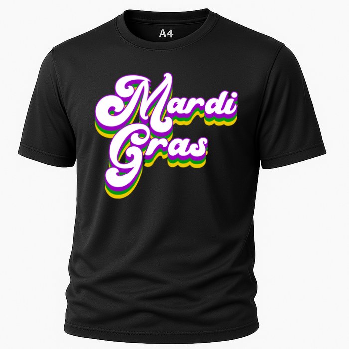 Mardi Gras Retro Festive Celebration Cooling Performance Crew T-Shirt