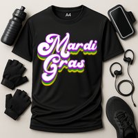 Mardi Gras Retro Festive Celebration Cooling Performance Crew T-Shirt