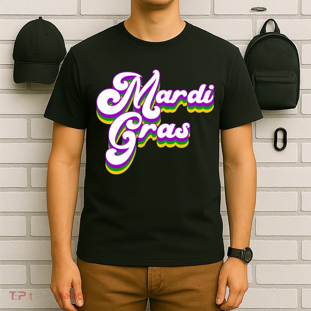 Mardi Gras Retro Festive Celebration T-Shirt