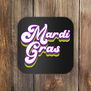 Mardi Gras Retro Festive Celebration Coaster