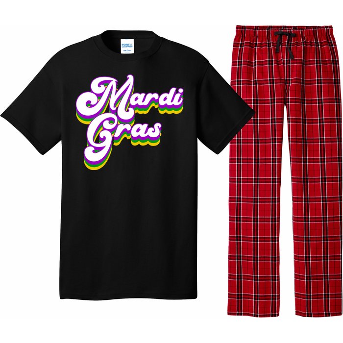 Mardi Gras Retro Festive Celebration Pajama Set