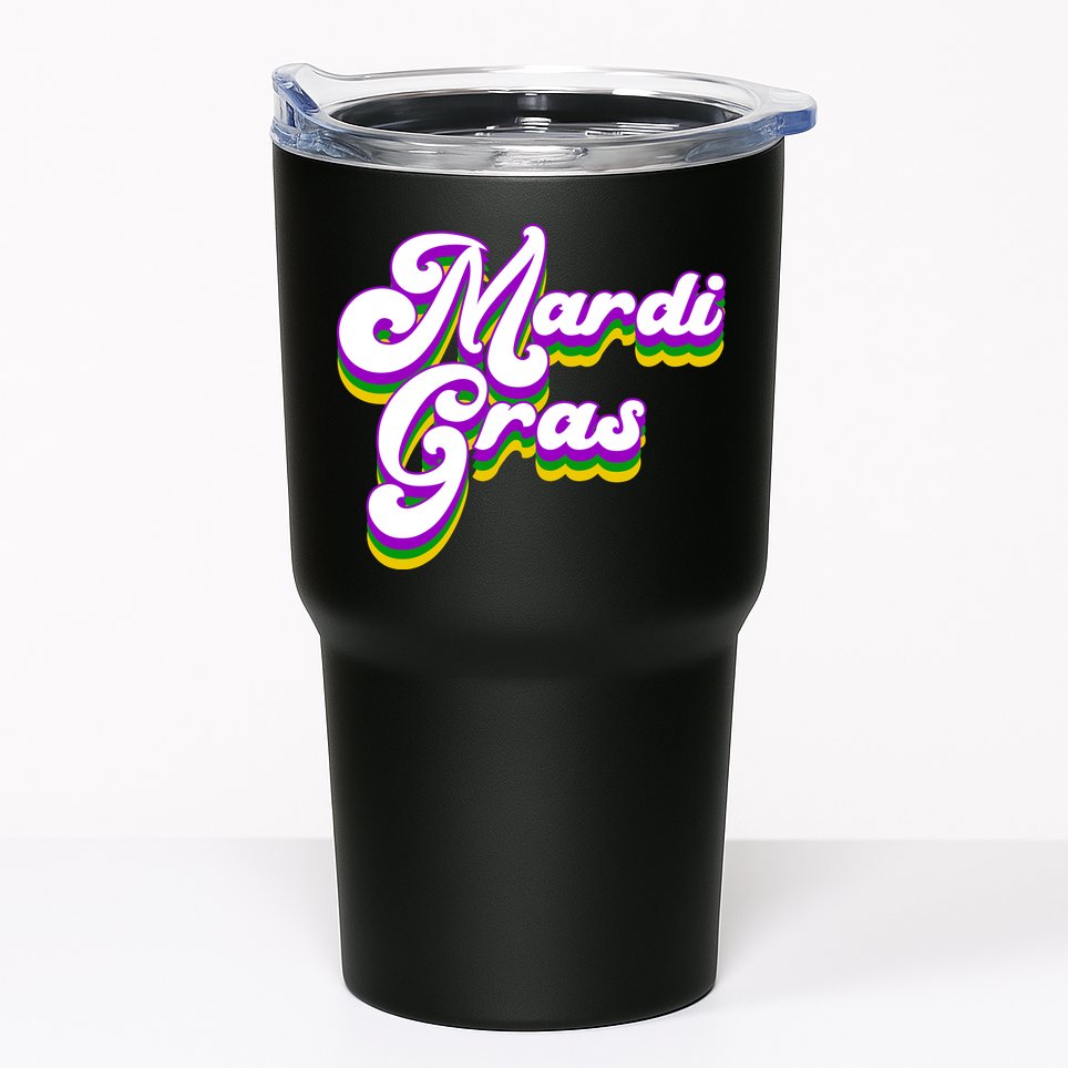 Mardi Gras Retro Festive Celebration Tumbler