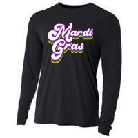 Mardi Gras Retro Festive Celebration Cooling Performance Long Sleeve Crew