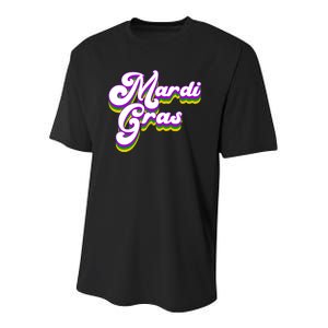 Mardi Gras Retro Festive Celebration Youth Performance Sprint T-Shirt