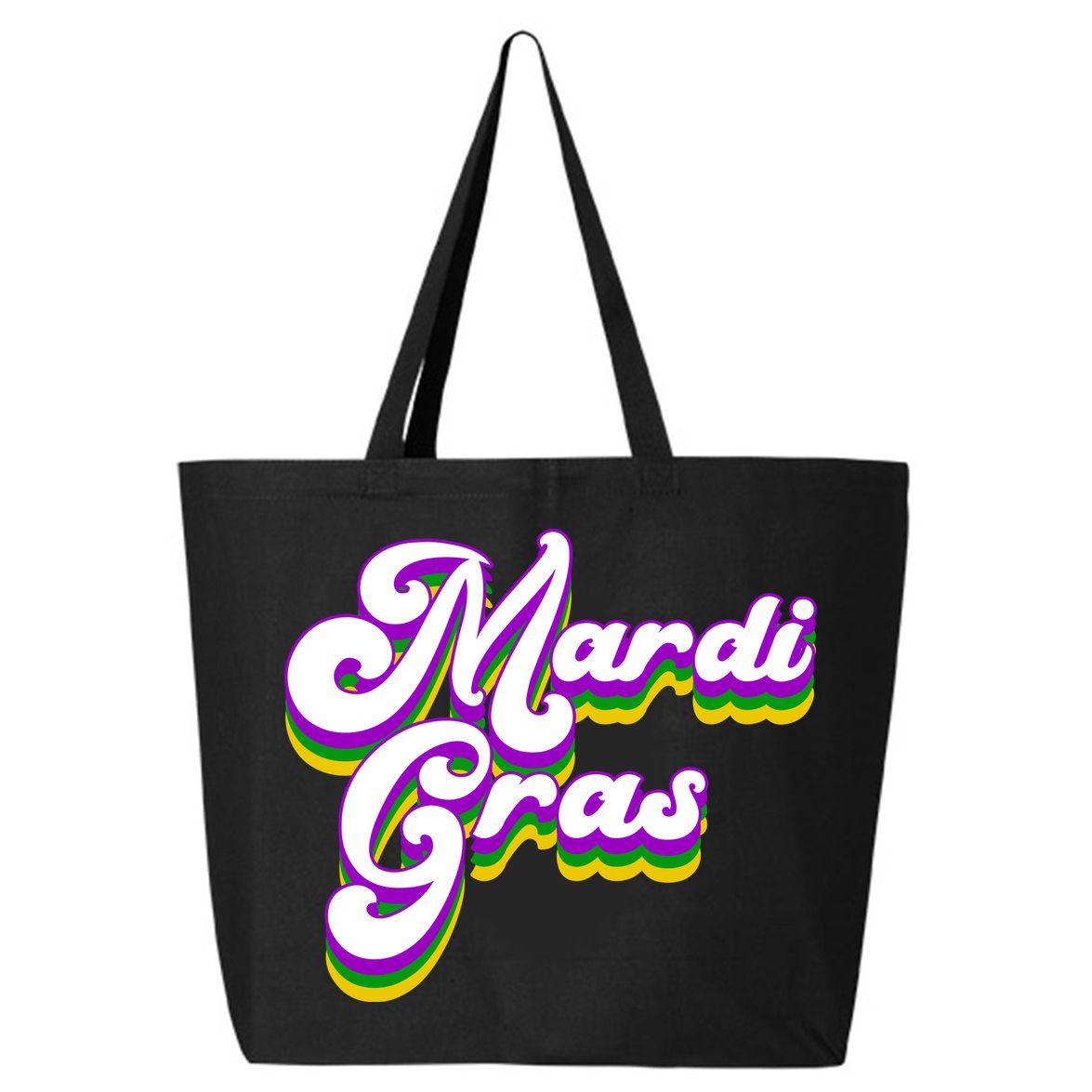 Mardi Gras Retro Festive Celebration 25L Jumbo Tote