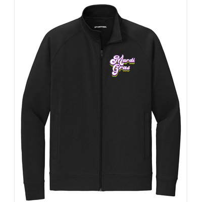 Mardi Gras Retro Festive Celebration Stretch Full-Zip Cadet Jacket