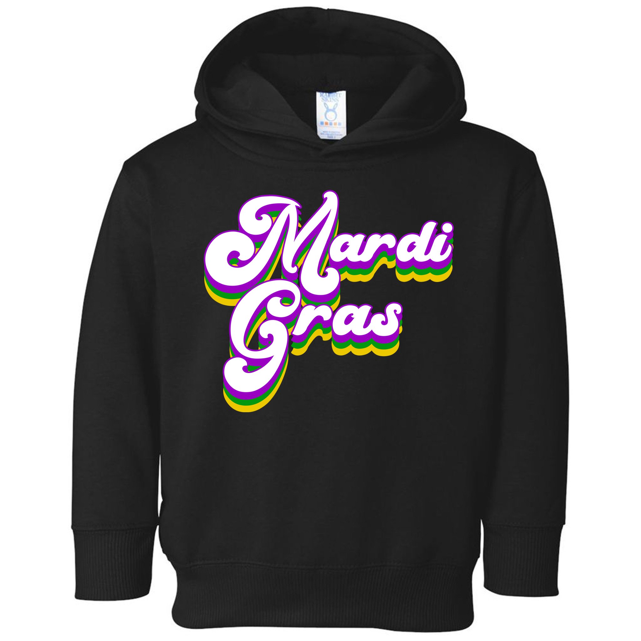 Mardi Gras Retro Festive Celebration Toddler Hoodie