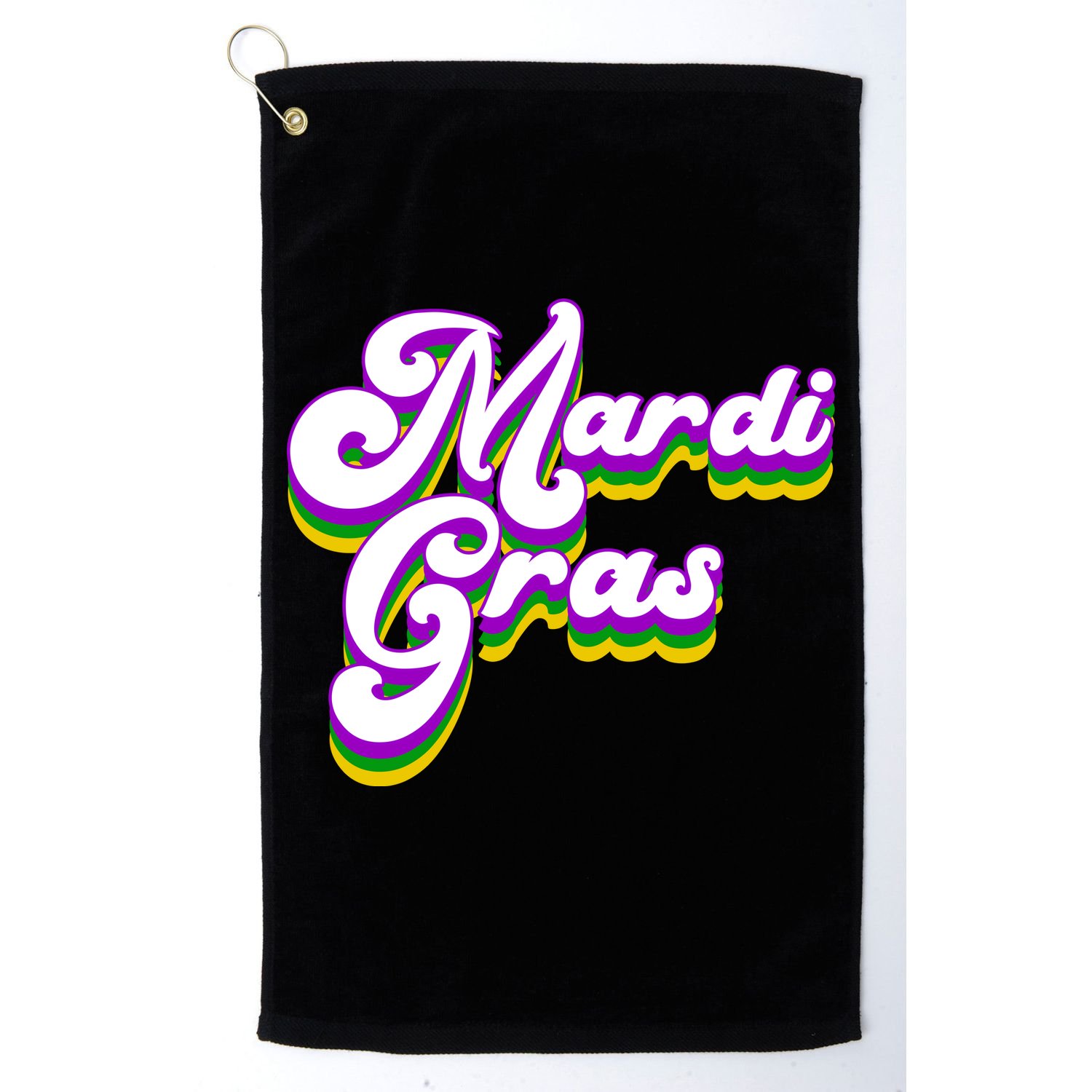 Mardi Gras Retro Festive Celebration Golf Towel