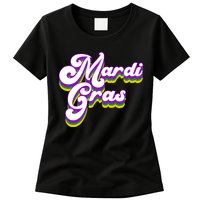Mardi Gras Retro Festive Celebration Womens T-Shirt
