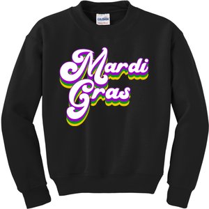 Mardi Gras Retro Festive Celebration Kids Sweatshirt