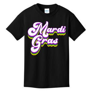 Mardi Gras Retro Festive Celebration Kids T-Shirt