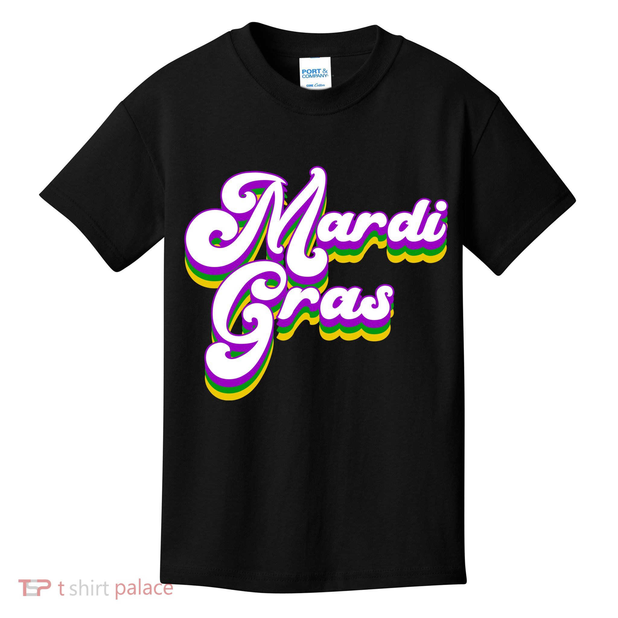 Mardi Gras Retro Festive Celebration Kids T-Shirt