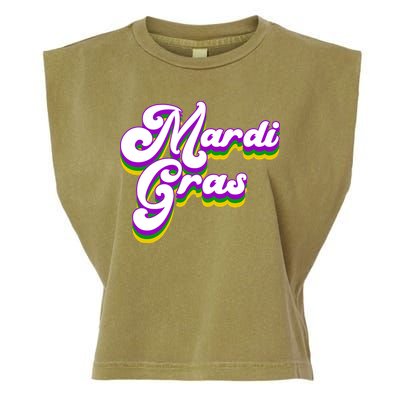 Mardi Gras Retro Festive Celebration Garment-Dyed Women's Muscle Tee